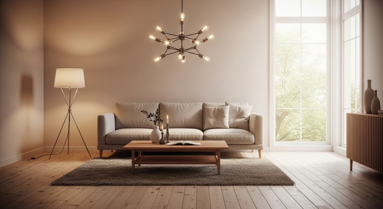 Natural Lighting: Peaceful Homes with Dekoshow Floor Lamps and Chandeliers