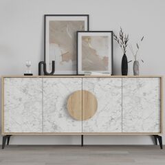 Gora Konsol 180cm Meşe - Carrara