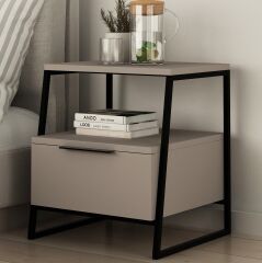 Pal Nightstand İle Çekmece Aydınlatma Mocha