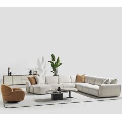 Atlantis Köşe + 1seater + Puf Set